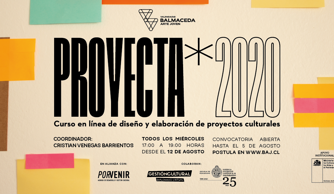 No te pierdas «Proyecta 2020»: cursos en línea de diseño y elaboración de proyectos culturales